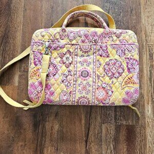 Authentic Vera Bradley Laptop Computer Bag with Strap Pattern Bali Gold Retired
